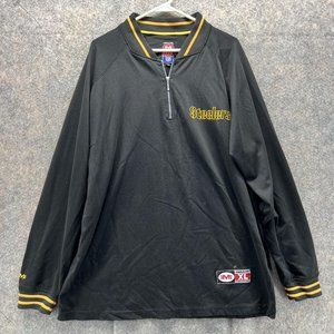 Pittsburgh Steelers Sweater Men XL Adult Black 1/4 Zip NFL Mirage Vintage